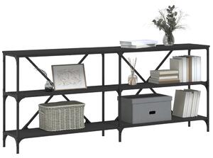 VidaXL fekete szerelt fa és vas tálalóasztal 180x30x75 cm