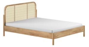 Natúr színű tölgyfa franciaágy ágyrács nélkül 180x200 cm Olive Rotan – Vipack