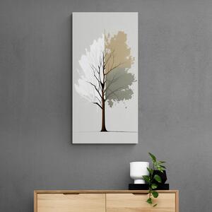 Kép háromszínű minimalista fa