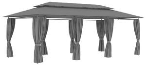 VidaXL Kertparti Pavilon - 600x298x270 cm, Antracitszürke
