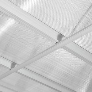 Alumínium tető ,,Borneo" 3x3m fehér / átlátszó