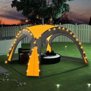 VidaXL Rendezvénysátor - 3,6x3,6m - Sárga - LED