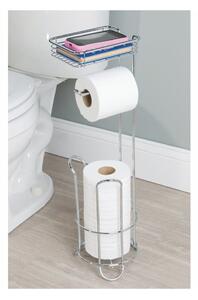 Acél WC-papír tartó állvány polccal - InterDesign