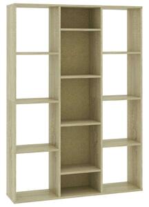 VidaXL Sonoma forgácslap térelválasztó/könyvszekrény 100 x 24 x 140 cm