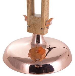 Rézszínű fa asztali lámpa 53 cm SALADO