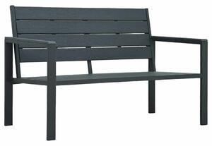 VidaXL szürke fautánzatú HDPE kerti pad 120 cm