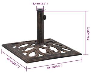 Öntöttvas Napernyőtalp - Bronz - 49 cm
