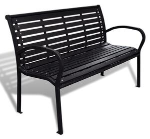 VidaXL Kerti Pad - Acél WPC - Fekete - 125 cm