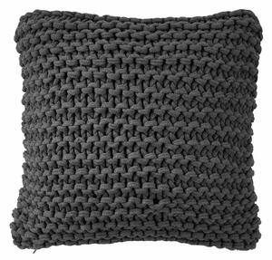 SOFT NEEDLE kötött párna, szürke 50x50 cm