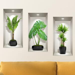 Green Plants 3 db-os 3D falmatrica szett - Ambiance