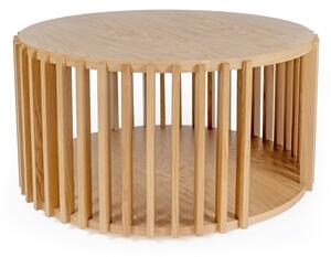 Drum tölgyfa dohányzóasztal, ø 83 cm - Woodman