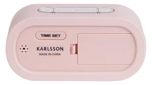 Gummy világos rózsaszín gumírozott ébresztőóra - Karlsson