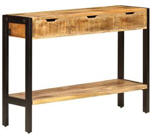 VidaXL 3 fiókos tömör mangófa tálalóasztal 110 x 35 x 75 cm