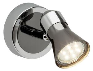JUPP - LED spot fali lámpa, króm és fekete;250Lm - Brilliant-G18310/76