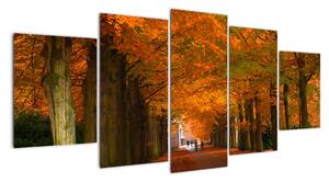 Kép - utazás, keresztül, erdő, ősszel (150x70cm)