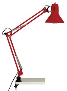 Hobby - íróasztali lámpa, satus, piros - BRILLIANT-10802/01