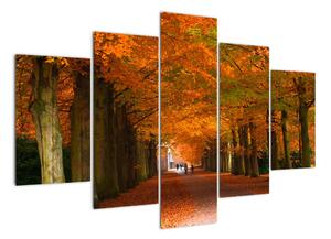 Kép - utazás, keresztül, erdő, ősszel (150x105cm)