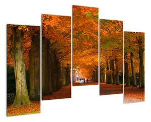 Kép - utazás, keresztül, erdő, ősszel (125x90cm)