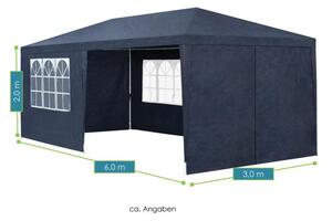 Kerti sátor 3x6m oldalfalakkal kék