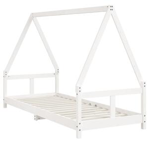 VidaXL fehér tömör fenyőfa gyerekágykeret 80 x 200 cm