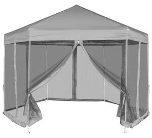 VidaXL Hatszögletű Pavilon - 3,6x3,1m