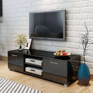 VidaXL TV-szekrény - Fekete Magasfényű - 120cm