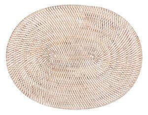 Fehér rattan tányéralátét, 30 x 40 cm - Tiseco Home Studio