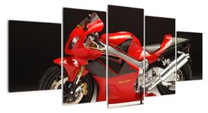 Egy piros motorkerékpár képe (150x70cm)