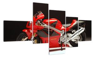 Egy piros motorkerékpár képe (150x85cm)