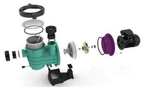 Gemas Streamer medence keringető szivattyú előszűrővel STRN100M 18m3/h H=10m 1.0HP 230V