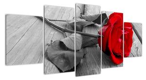 Kép - rózsa, piros virág (150x70cm)