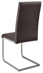Vegas szék, 2 darabos szett műbőrből barna színben