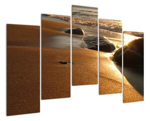 Kép - homokos, tengerpart (125x90cm)