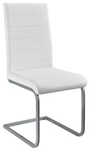 Vegas szék, 4 darabos szett műbőrből fehér színben