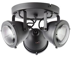 CARMEN - ipari stílusú mennyezeti spot lámpa; fekete 3xGU10 - Brilliant-55434/86