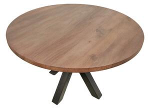 Kerek étkezőasztal mangófa asztallappal, ⌀ 130 cm - HMS collection