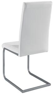 Vegas szék, 4 darabos szett műbőrből fehér színben