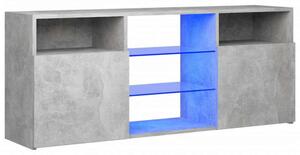 VidaXL LED TV Szekrény - Beton Szürke - 120x30x50 cm