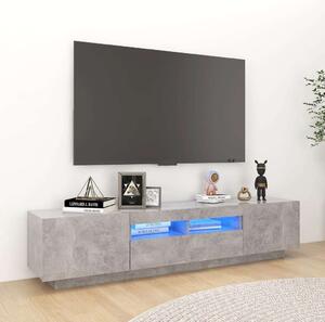 VidaXL TV-szekrény - Modern LED - Betonszürke - 180cm