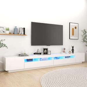 VidaXL LED-es TV-szekrény - Fehér - 300cm