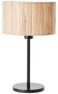 Wimea asztali lámpa fekete / natúr fa; 1xE27 - Brilliant-93107/76