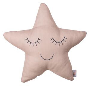 Pillow Toy Star bézses rózsaszín pamut keverék gyerekpárna, 35 x 35 cm - Mike & Co. NEW YORK