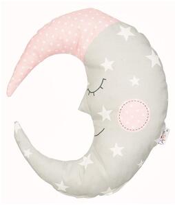 Pillow Toy Moon bézses rózsaszín pamutkeverék gyerekpárna, 30 x 33 cm - Mike & Co. NEW YORK