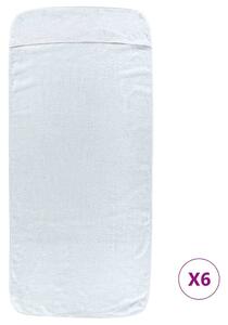 VidaXL 6 db fehér 400 GSM szövet strandtörölköző 60 x 135 cm