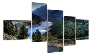 Kép - folyó, a, hegyek között (150x85cm)