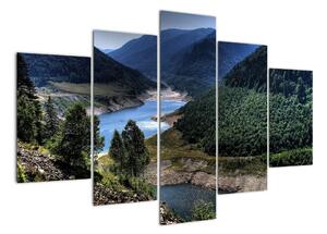 Kép - folyó, a, hegyek között (150x105cm)