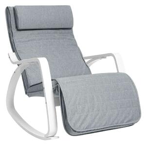 5 állítható állítható lábtartóval, fehér kartámaszokkal