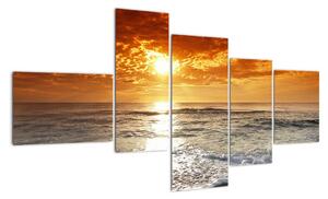 Kép - homokos part, napnyugtakor (150x85cm)