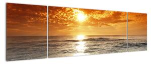Kép - homokos part, napnyugtakor (170x50cm)