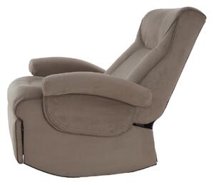 KONDELA Mechanikusan állítható pihenő fotel, szürkés barna textil, SUAREZ